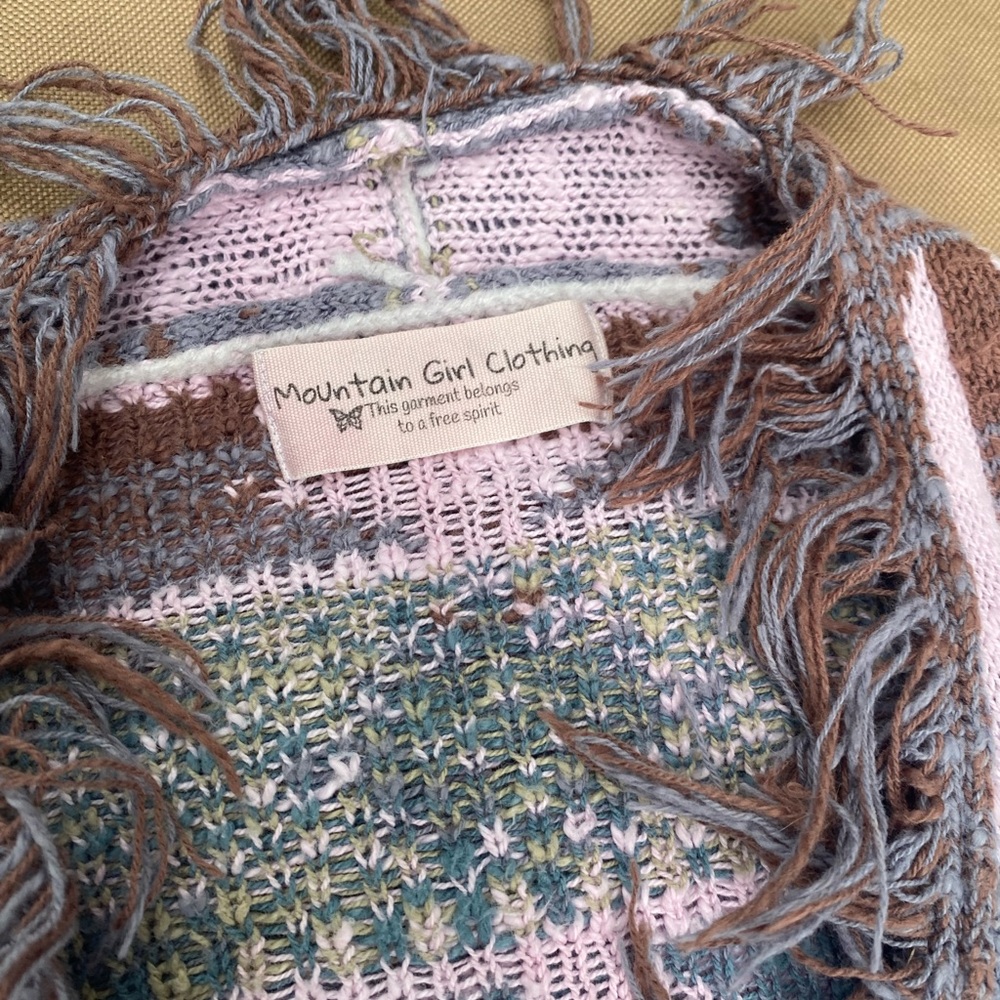Aztec Patterned Cardigan with Fringe - Picture 4 of 4